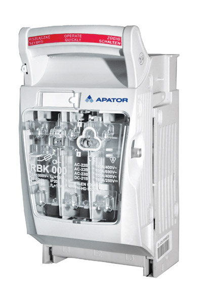 Ločilnik varovalk RBK00-M za ploščo 160A