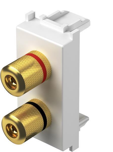 Vtičnica modul AUDIO zvočniška 1M bela