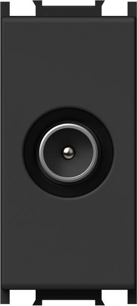 Vtičnica modul TV končna 1M črna