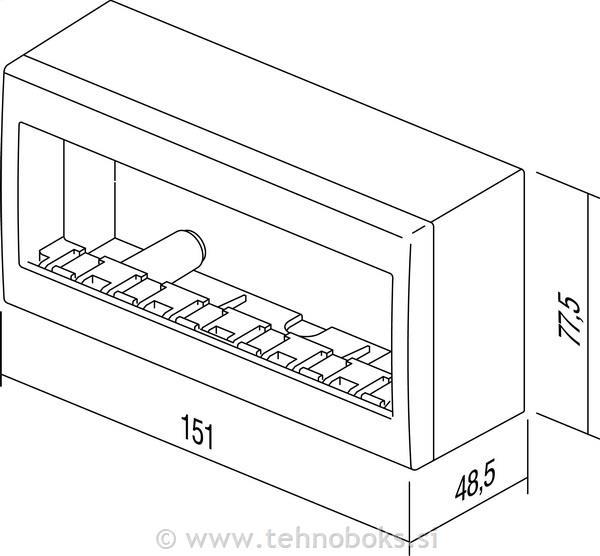 Ohišje n/o cubo 6M srebrno