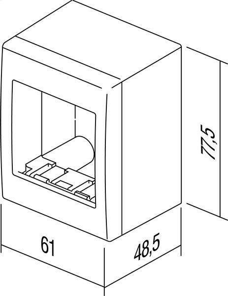 Ohišje n/o cubo 2M srebrno