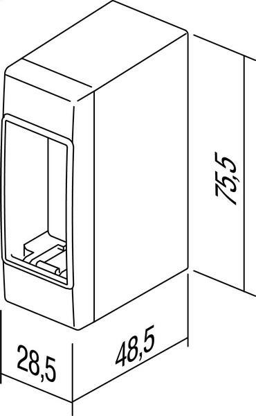 Ohišje n/o cubo 1M srebrno