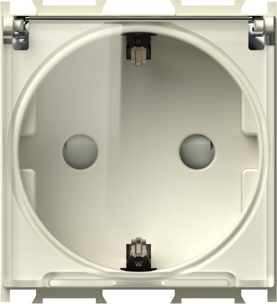 Vtičnica modul šuko 250V s pokr.bež-pro