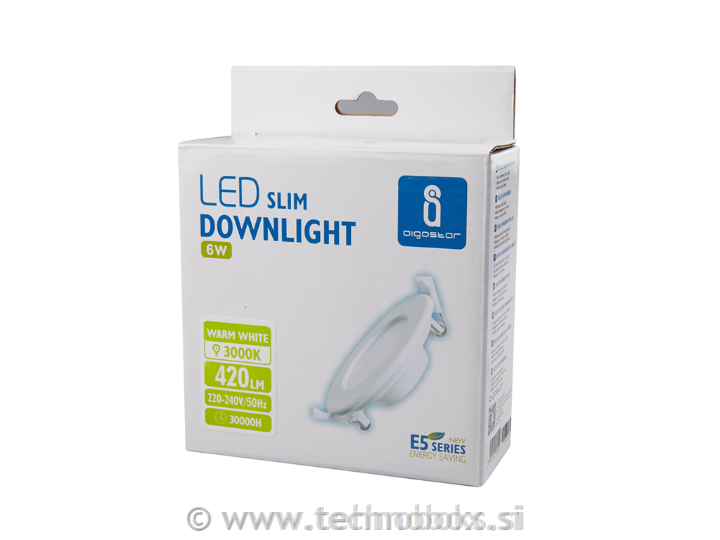 Svetilka LED vgradna 6W 3000K okrogla