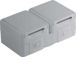 Vtičnica n/o FONTANA 2xšuko siva