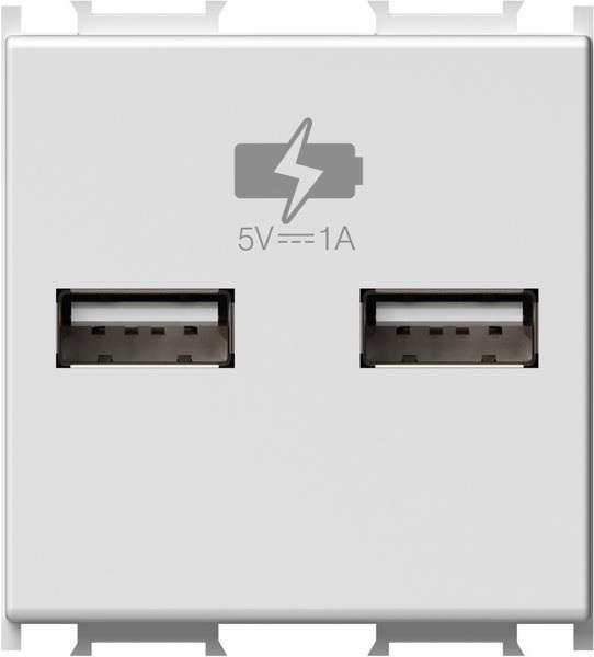 Vtičnica modul USB 5V/1A 2M beli