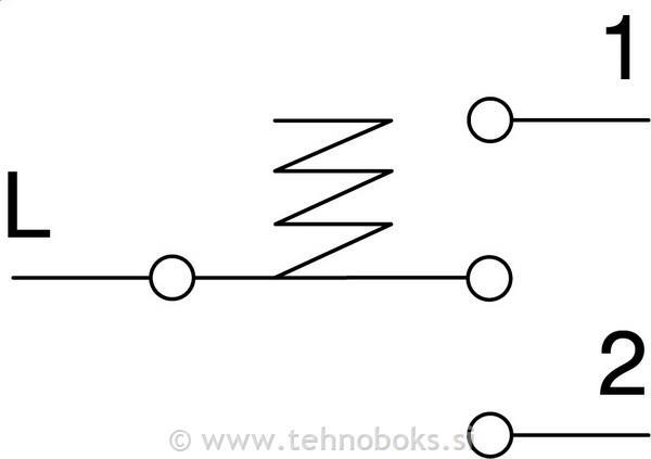 Tipkalo za žaluzije tropoložajno 1M sreb