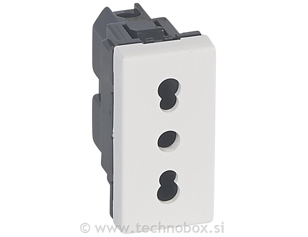 Vtičnica MOSAIC 1M p/o 2P+E 16A