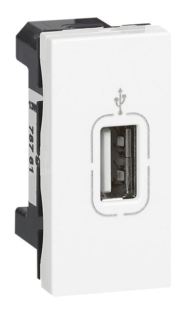 Vtičnica USB Ž-Ž 1M Mosaic bela