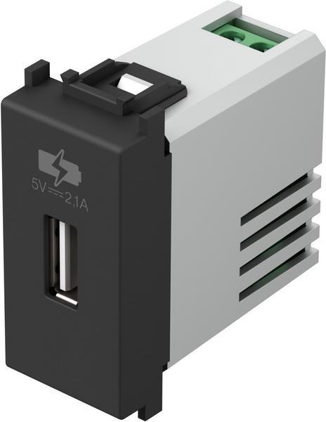 Vtičnica modul USB 5V/2,1A 1M črn