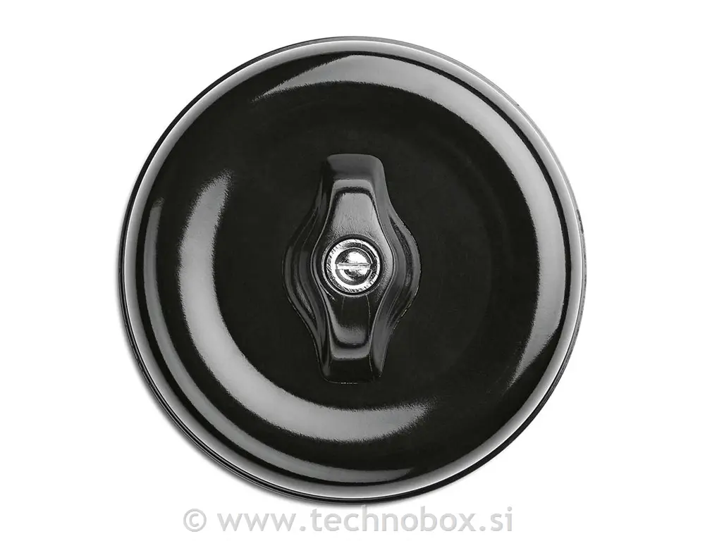 Stikalo n/o križ.rotacij. Bakelit črno