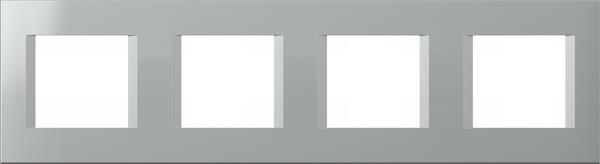 Okvir okrasni modul line 4x2M srebrn