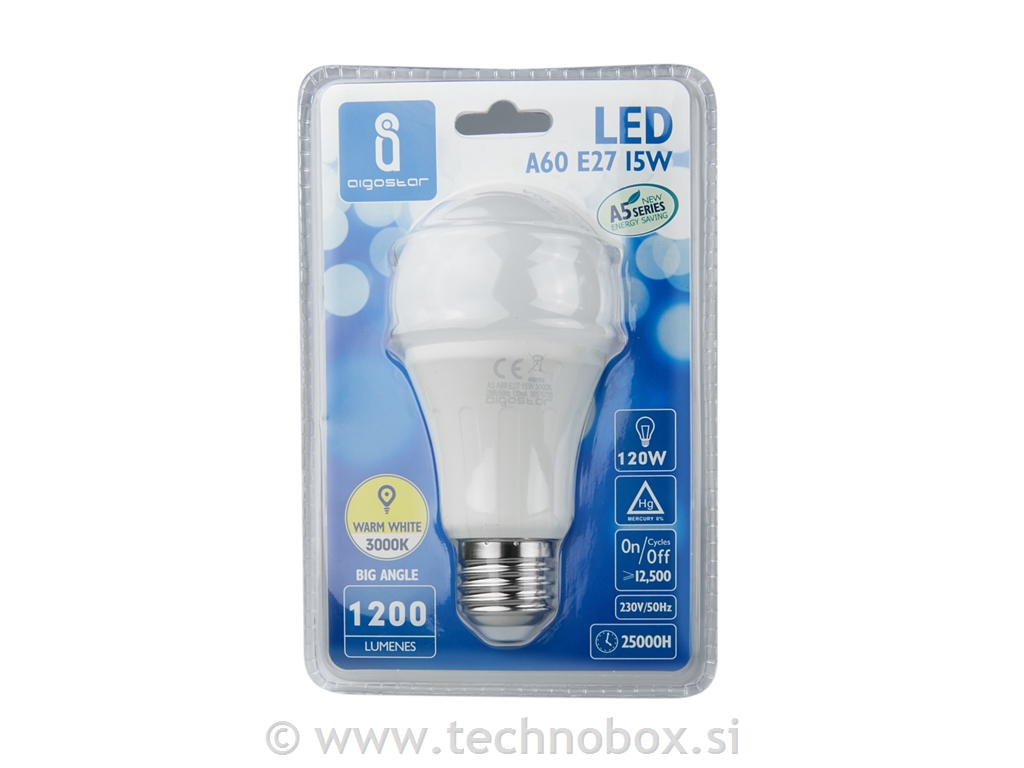Žarnica LED E27 15W 3000K 1500lm