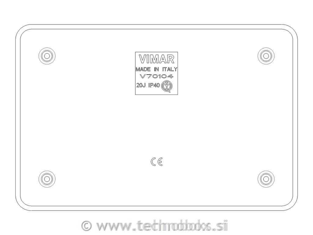 Zaščitni pokrov za dozo 154x92mm beli