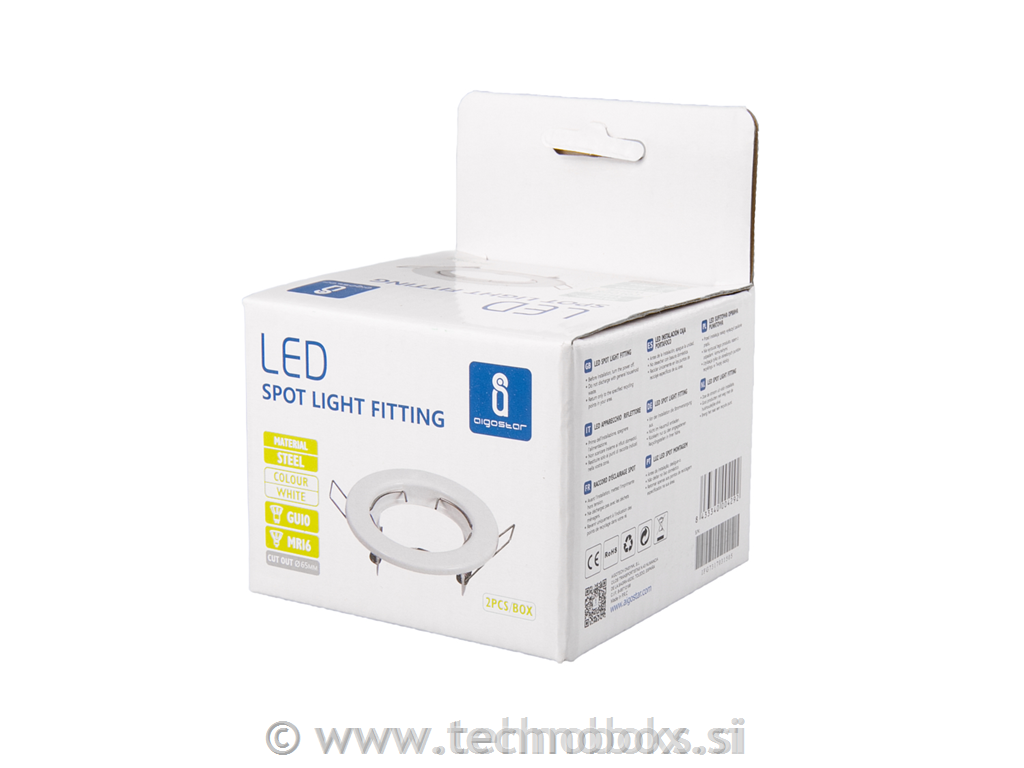 Ohišje svetilke za GU10 belo FI 80