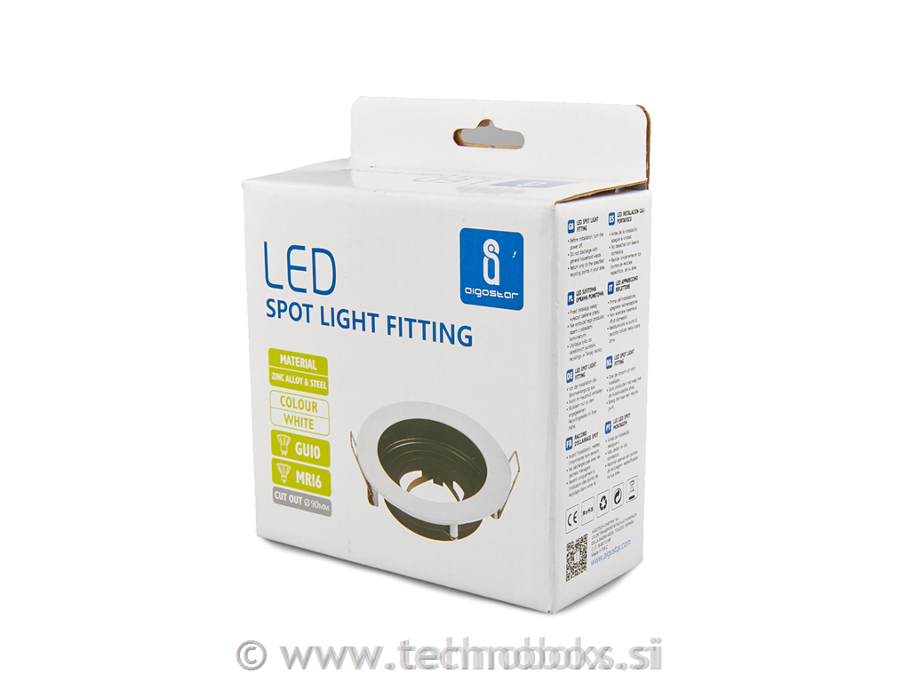 Ohišje svetilke za GU0 belo/črna FI 100