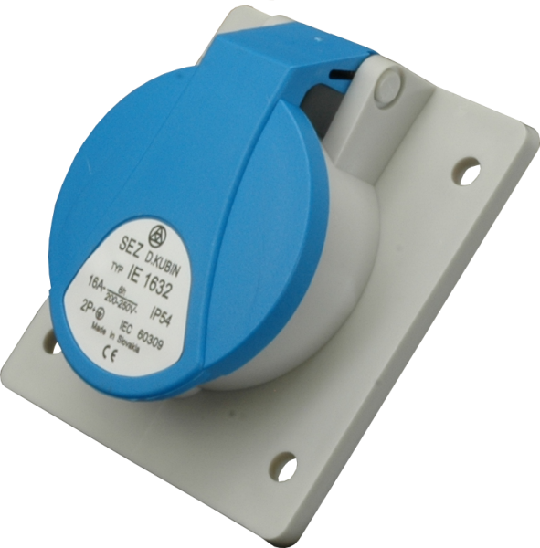 Vtičnica vgradna 3P16A IP44 modra IE1632
