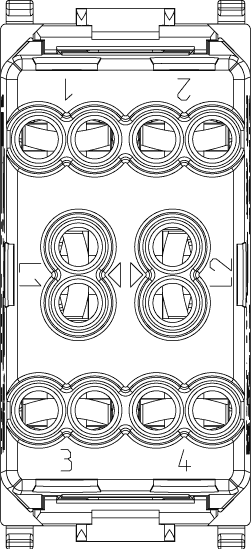 Stikalo 1-0-2 za rolete 1M srebn
