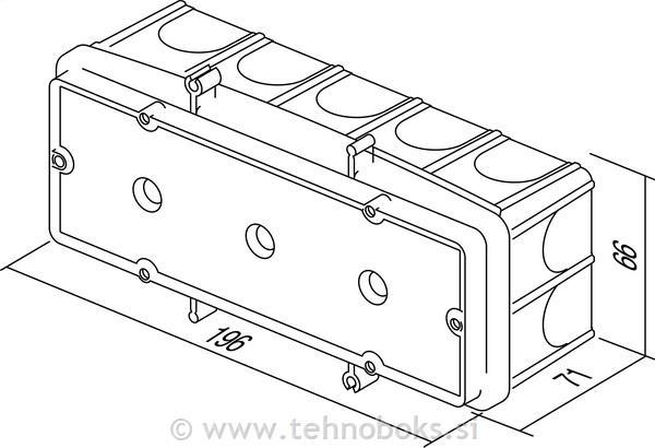 Doza pravokotna za beton P/O BM7