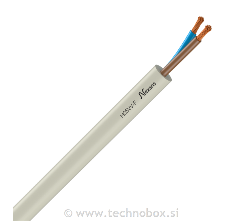 Kabel HO5VV-F 2x1mm2 beli