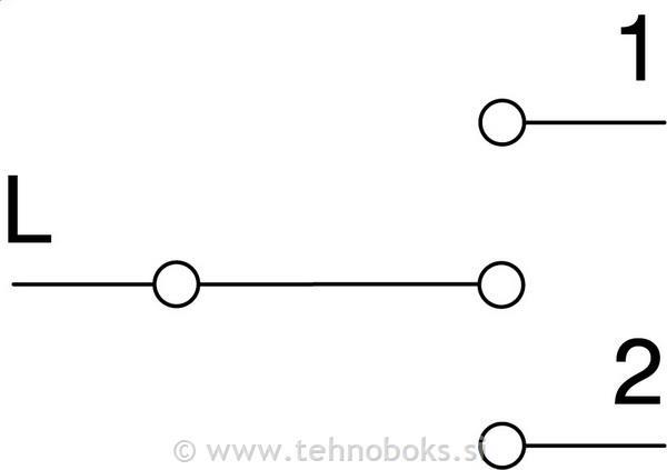 Stikalo modul mehaniz. za žaluzije 1-0-2