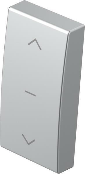 Tipka modul 1M žaluzijska gor-dol srebrn