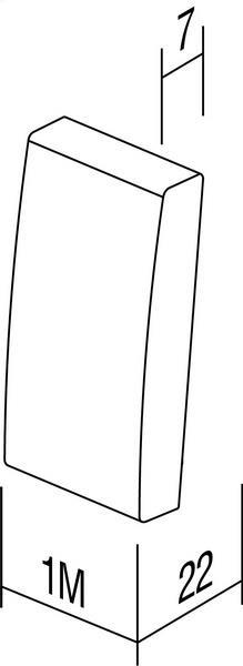 Tipka modul 1M žaluzijska gor-dol srebrn