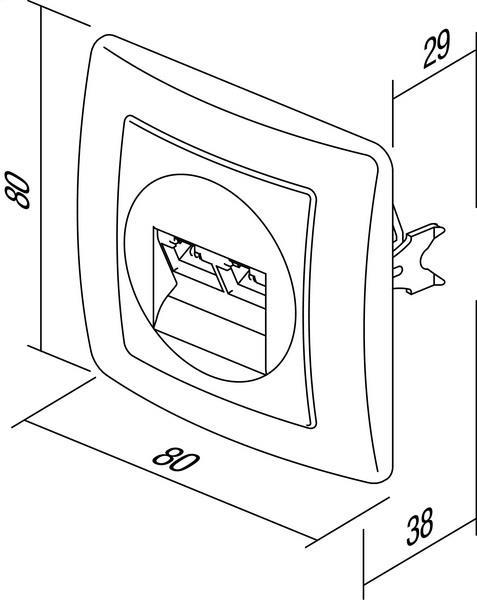 Vtičnica EKONOMIK rač. 2x CAT5 RJ45 bel