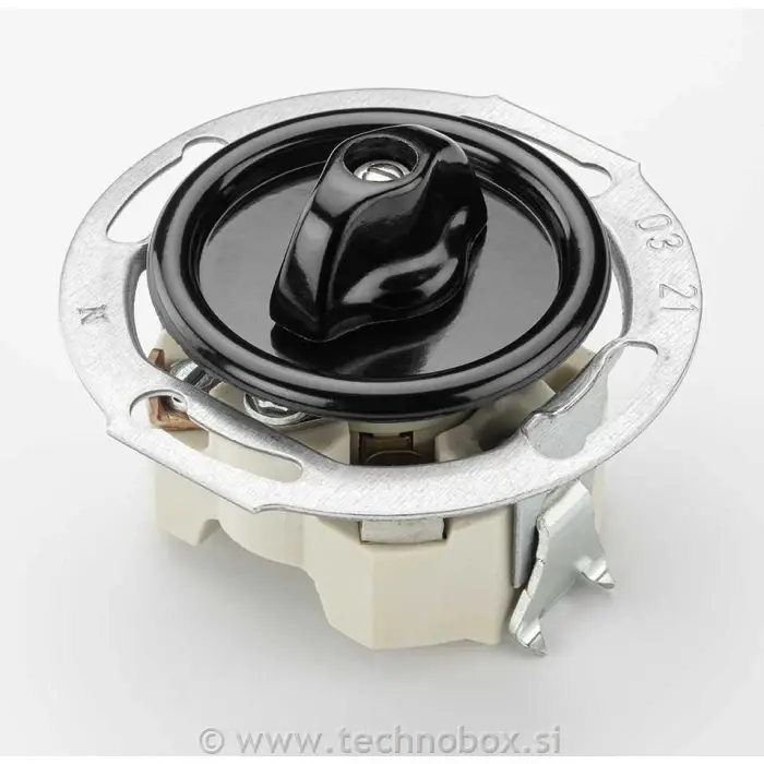 Stikalo p/o križno rotacij. Bakelit črno