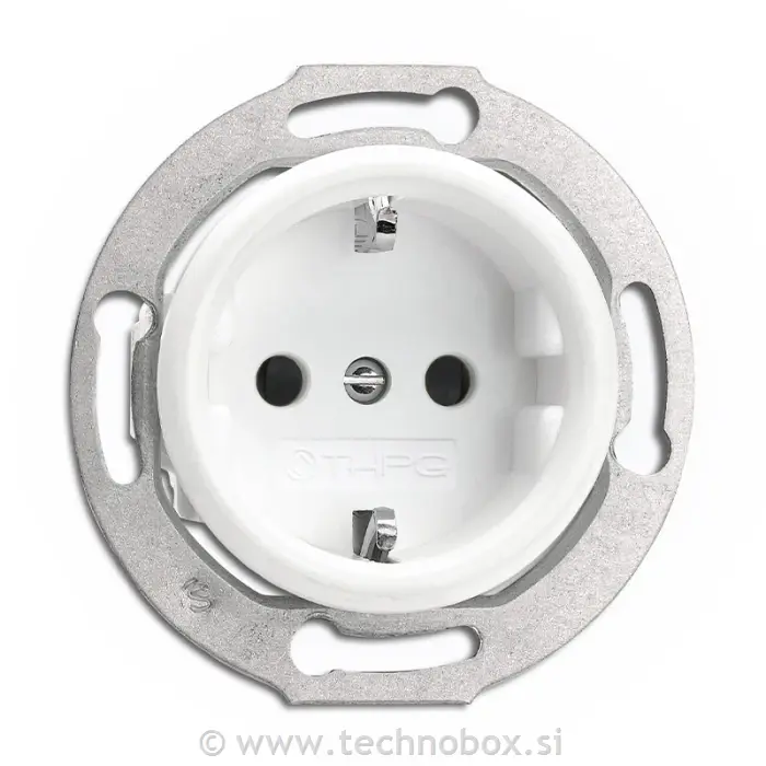 Vtičnica p/o 250V Duroplast bela