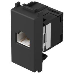 Vtičnica CAT6 RJ45 1M 8/8 črna