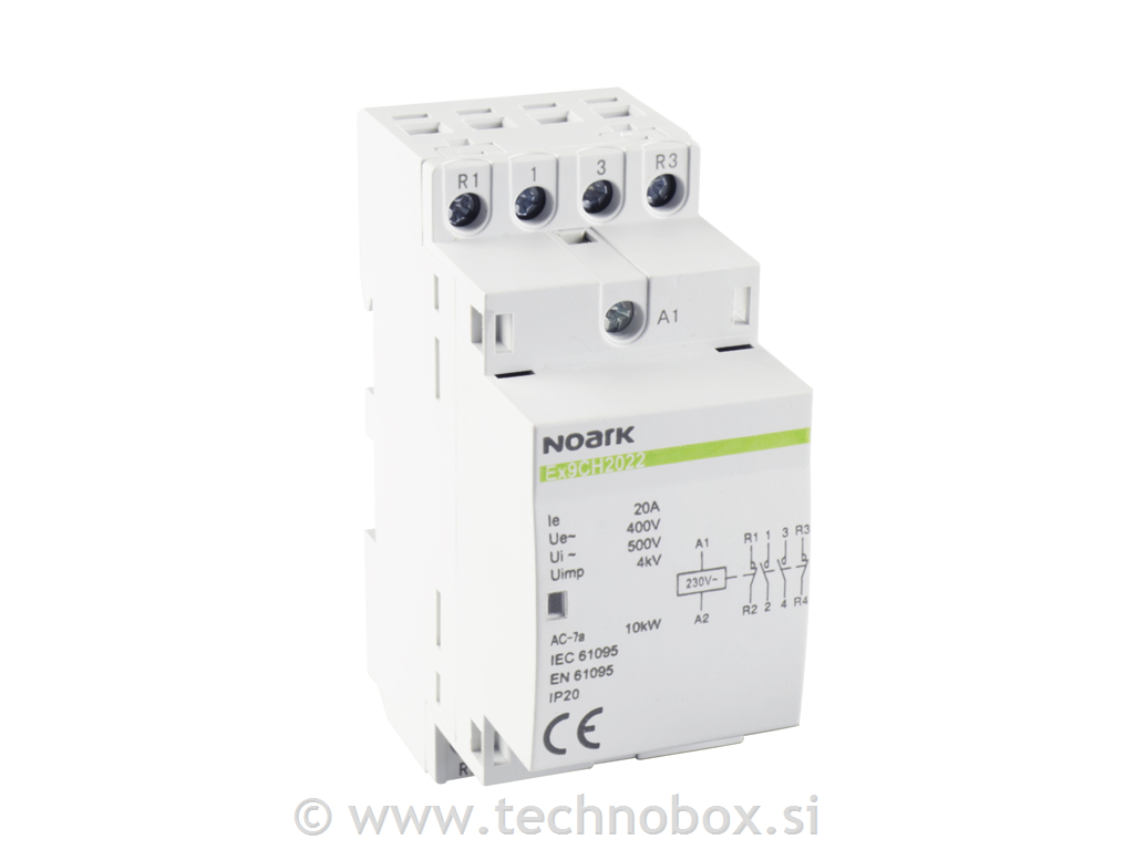 Odklopni rele 20A 2NO+2NC 220/230V