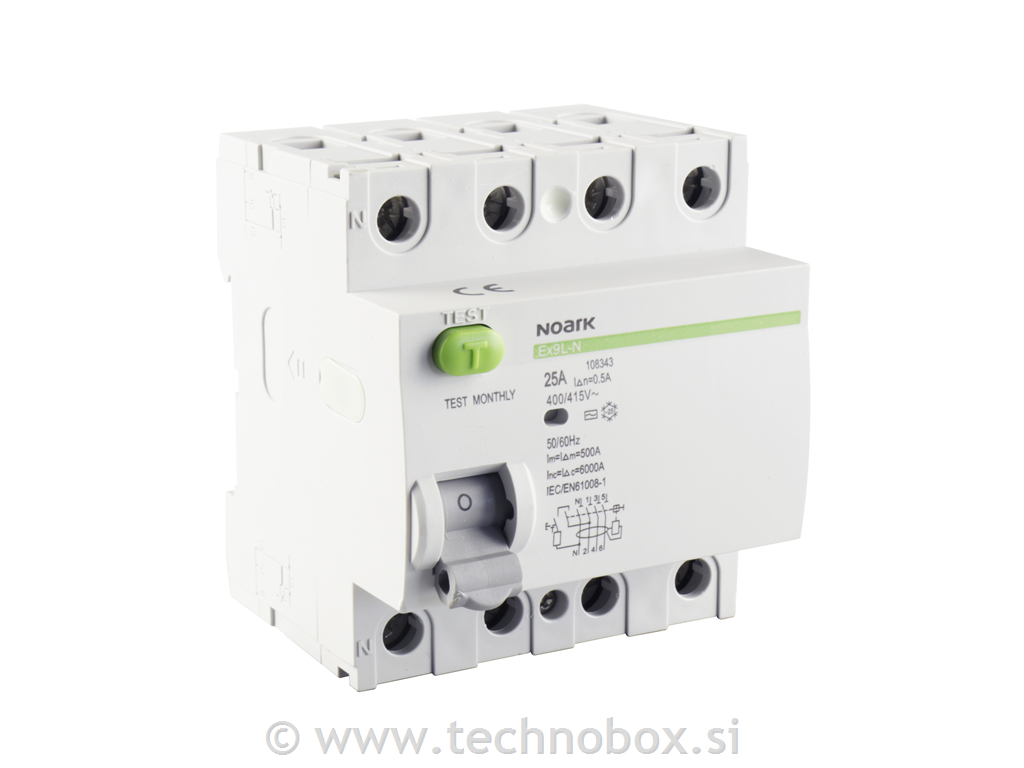 Stikalo zaščitno FID 25A 500mA 4P AC