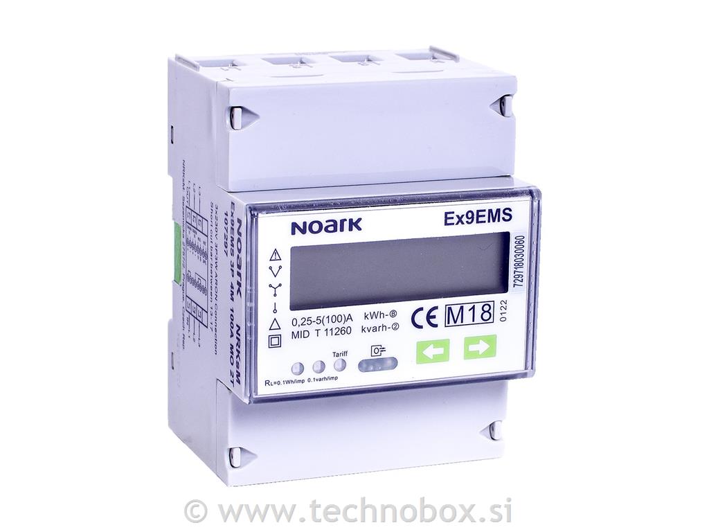 Števec 3F 2T 100A za din letev LCD 4M