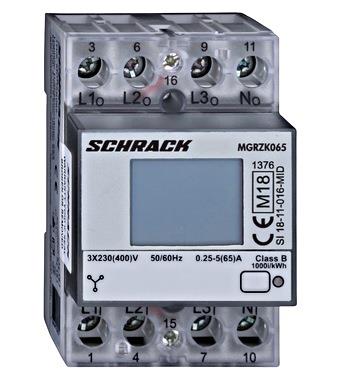 Števec dig. za DIN letev 65A 3F 2T