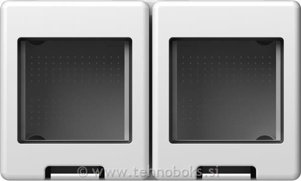 Ohišje n/o cubo 2x2M belo IP55