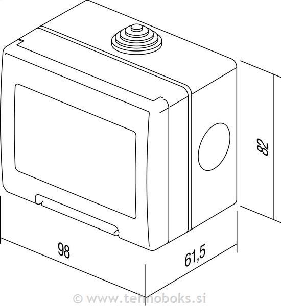 Ohišje n/o cubo 3M belo IP55