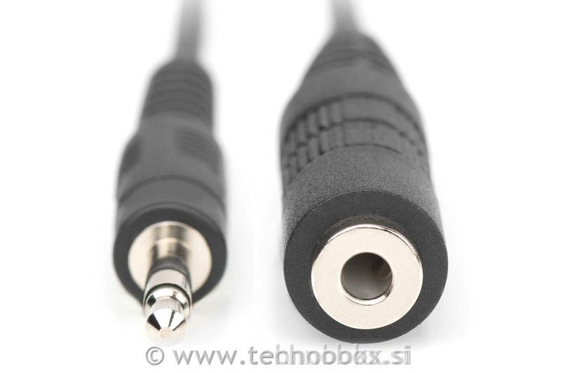 Kabel stereo podaljšek 5m 3,5mm M-Ž