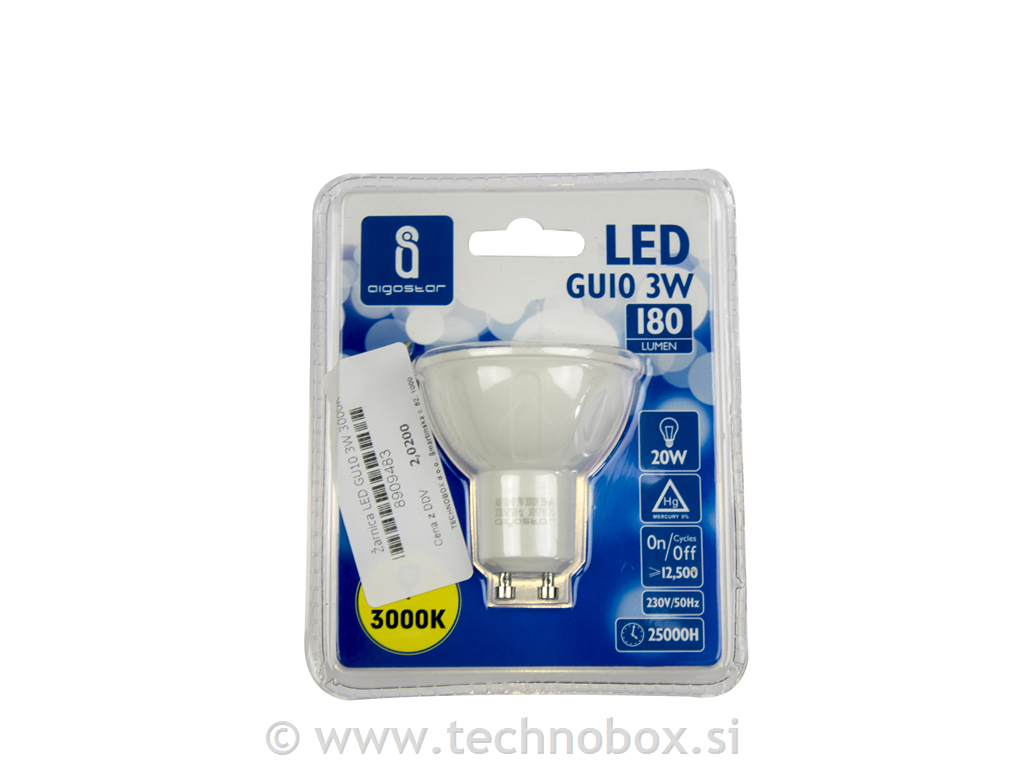 Žarnica LED GU10 3W 3000K dimable