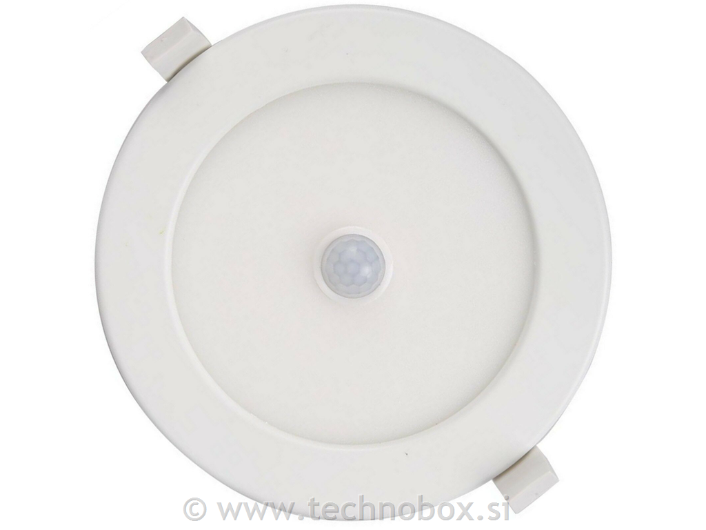Svetilka LED P/O 12W 3000K + PIR okrogla