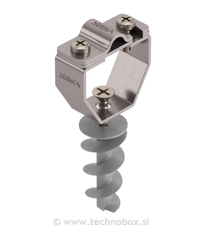 Nosilec zidni+vijak 50mm 8-10mm INOX