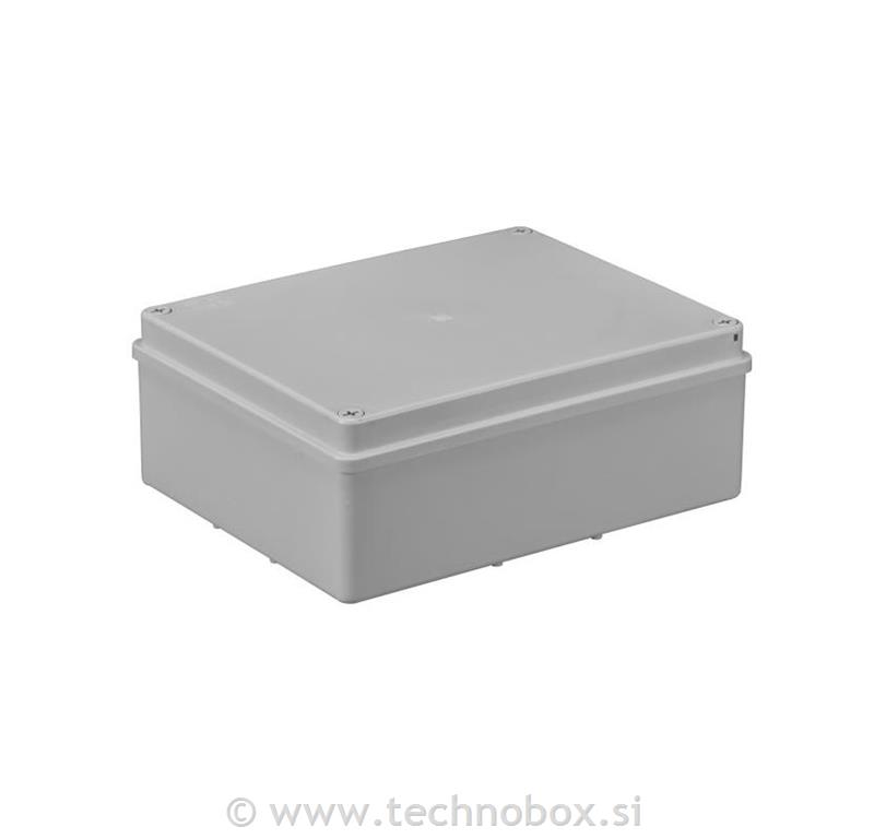 Doza N/O 240x190x90 IP65 brez uvod. siva