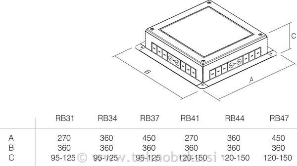 Podstavek talne doze 14M MT14 H=53mm