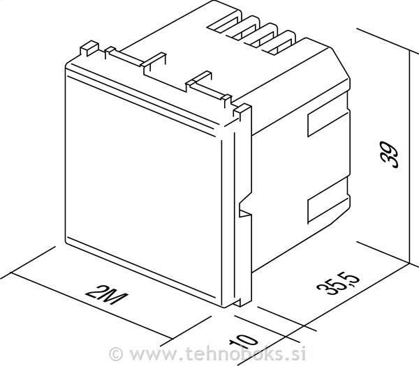 Stikalo zatemnilno modul 0-300W belo