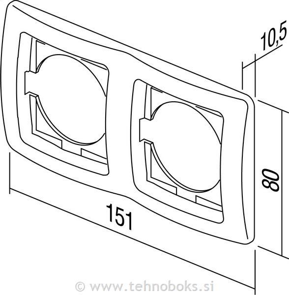 Okvir okrasni EKONOMIK 2x2M hor.bel+krom