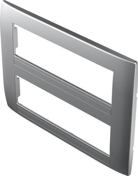 Okvir okrasni modul soft 2x7M srebrn