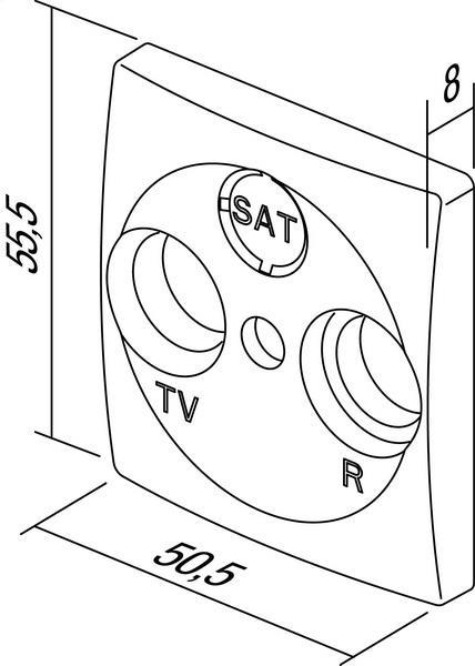 Pokrov za vtičnico TV-R EKONOMIK bel