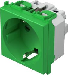 Vtičnica modul šuko 230V zelena