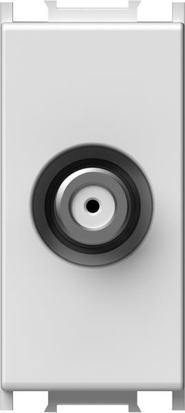 Vtičnica modul TV 1M - koax končna bela