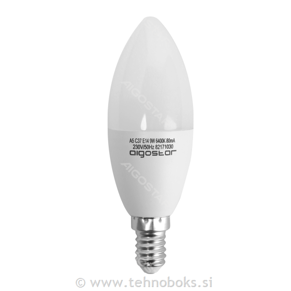 Žarnica LED E14 9W 3000K svečka